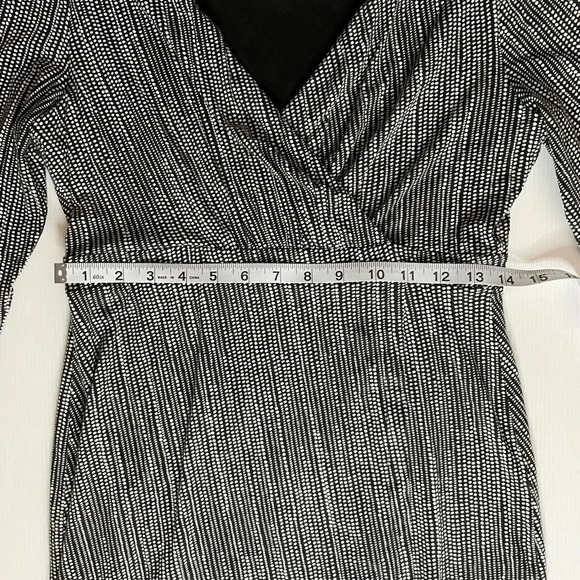 3 FOR $15 Athleta Wrap It Up Dress V-neck Long Sleeve Soft Black White Si… - Picture 9 of 11